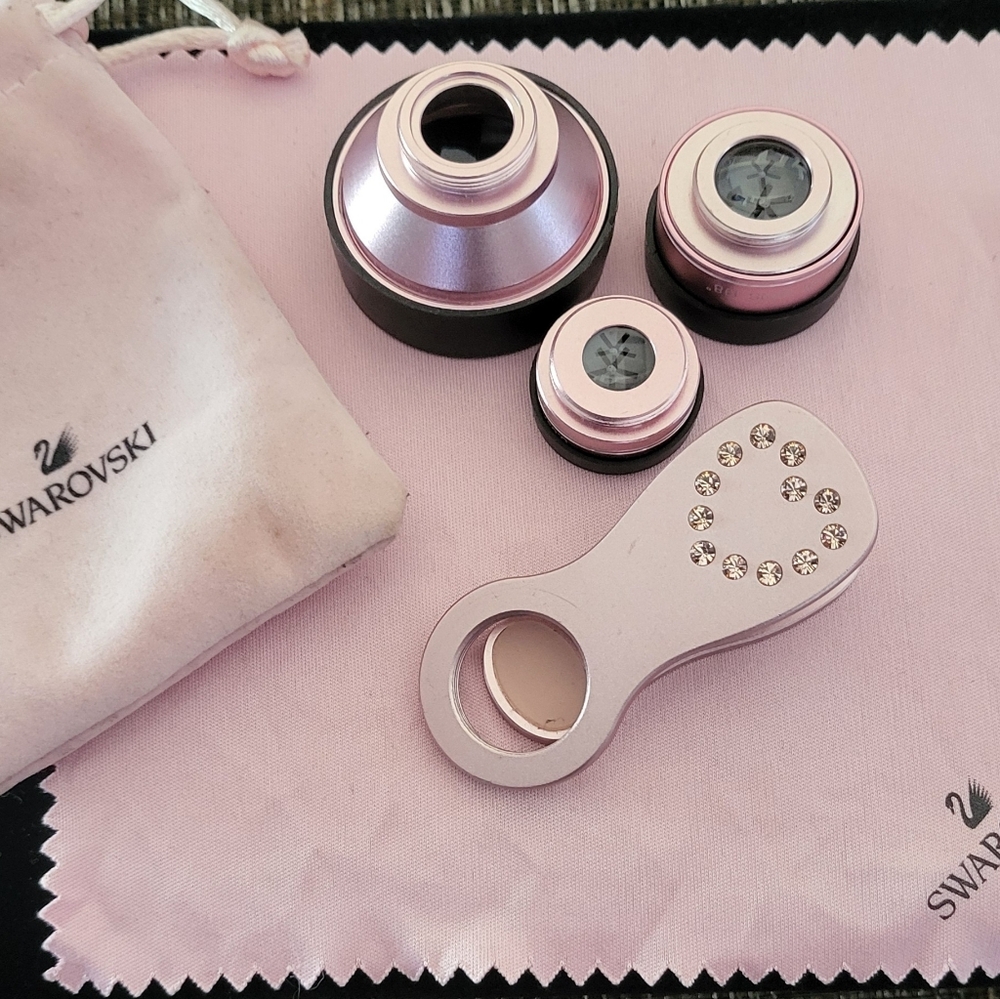 Swarovski pink smart phone lenses set.